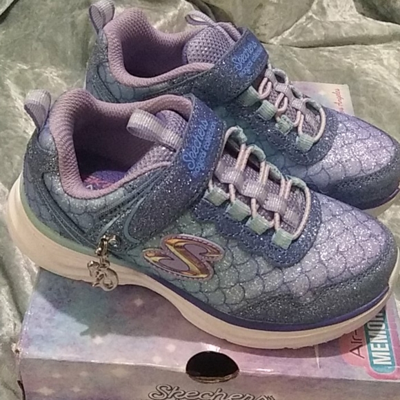 skechers glimmer kicks sea sparkle